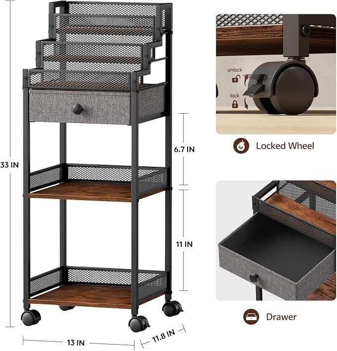 Plaviya Makeup Organizer Cart - Image 4