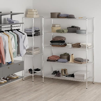 24" Deep x 54" Wide x 74" Height Wire Shelving Kit | 5-Tier | NSF Commercial - Image 7