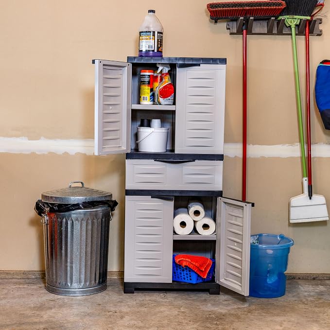 Sunnydaze 57" H Resin Garage Storage Cabinet - Image 10