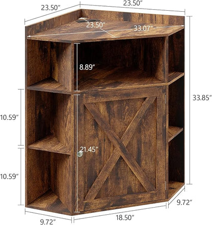 Vabches Corner Cabinet, Corner Storage Shelf - Image 2