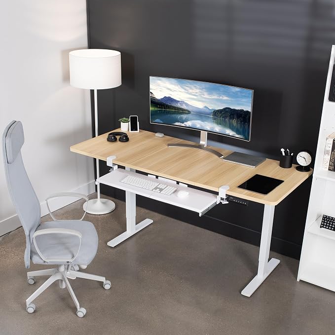 VIVO White Extra Large 34 x 11 in Under Desk Keyboard Tray, MOUNT-KB15EW | - Image 9