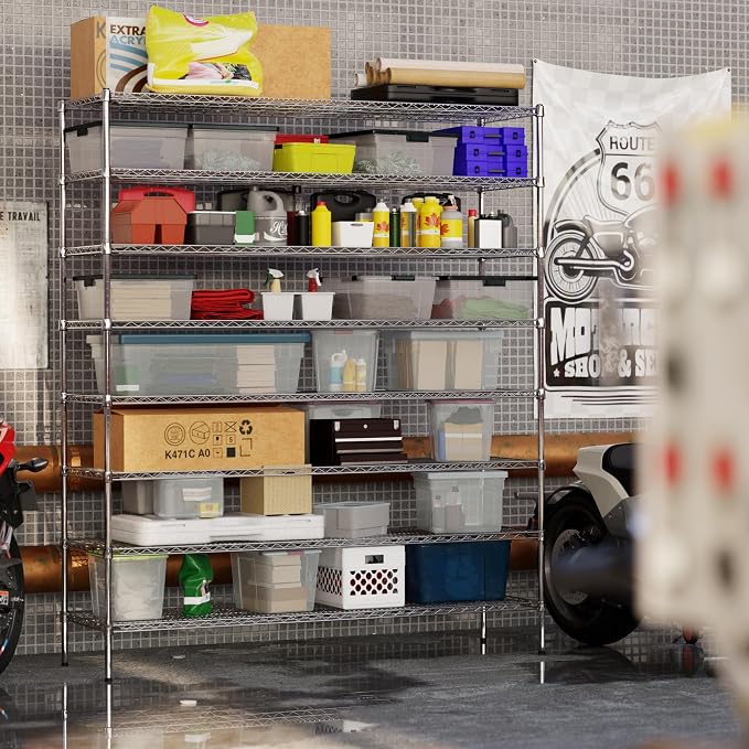 21" Deep x 72" Wide x 86" Height Wire Shelving Kit | 8-Tier | NSF Commercial - Image 6