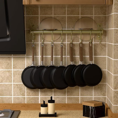 Dseap Kitchen Utensil Holder Hanger, Pot and Pan Rack Wall Mounted, Kitchen Rail - Image 2