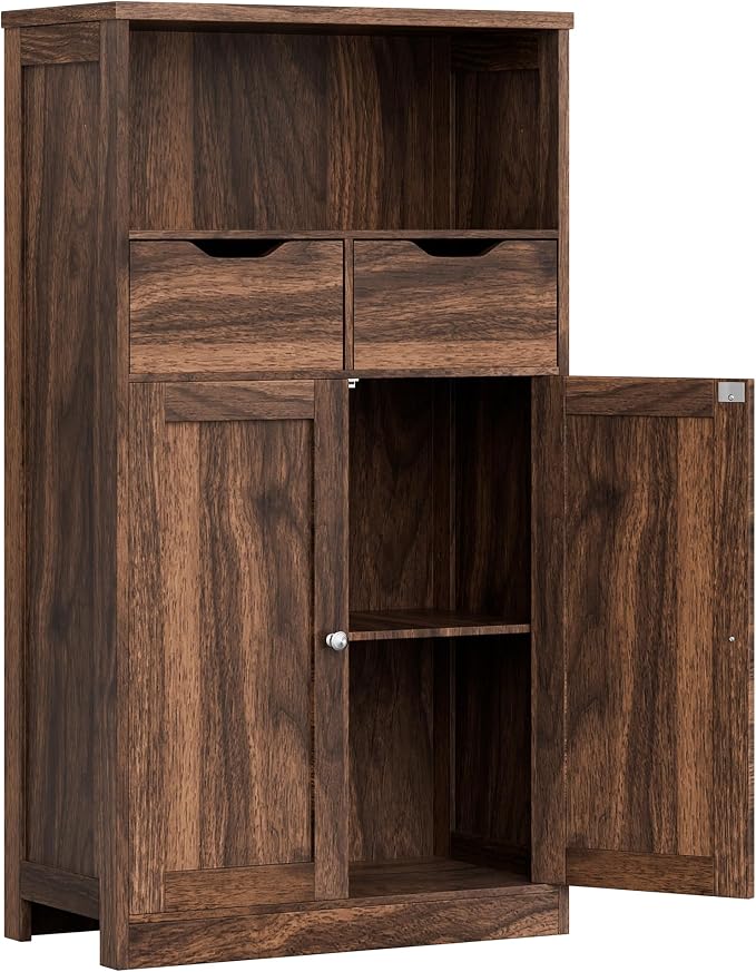 Vongrasig Bathroom Storage Cabinet, 42.5" H Freestanding Floor Cabinet | Wooden by Vongrasig