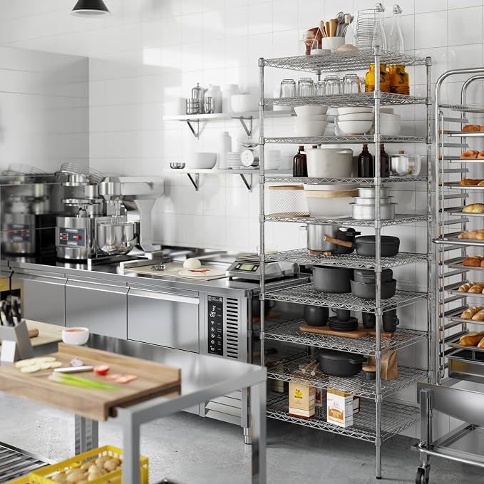 24" Deep x 30" Wide x 86" Height Wire Shelving Kit | 10-Tier | NSF Commercial - Image 7