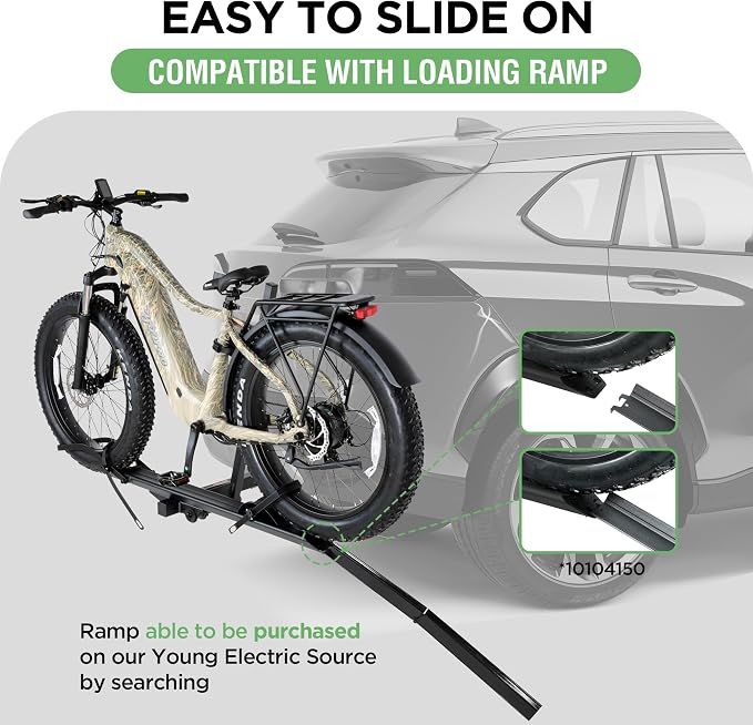 100LBS. Capacity Aluminum 1-Ebike Rack - Image 6