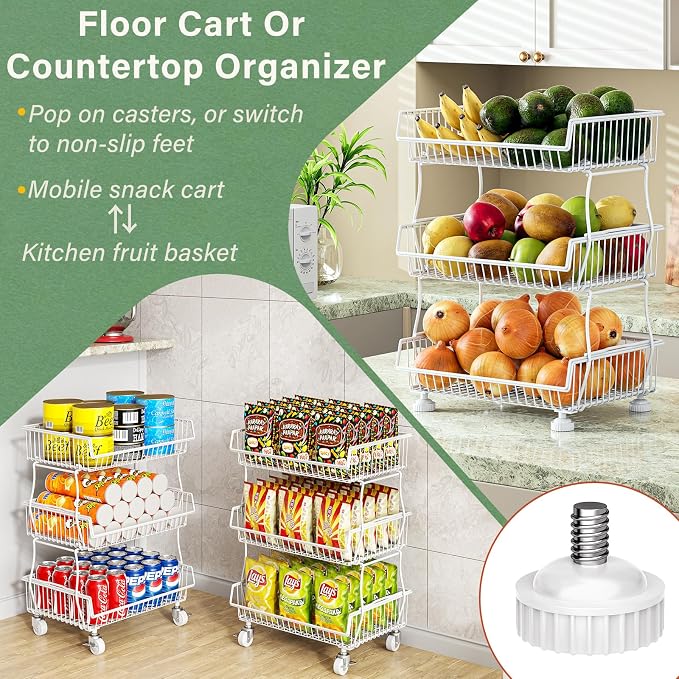 OKZEST Pantry Organizers and Storage Cart - Image 4