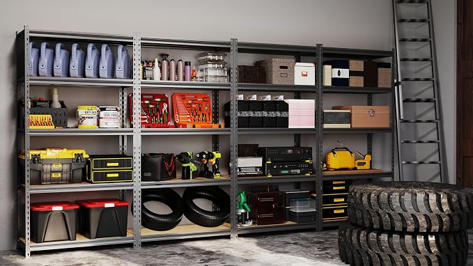 Storage Shelves Garage Shelving Heavy Duty 5 Tier Metal Shelving Units - Image 7