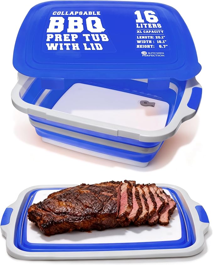 KITCHEN PERFECTION Collapsible XL Smoker & BBQ Prep Tub by Kitchenperfection