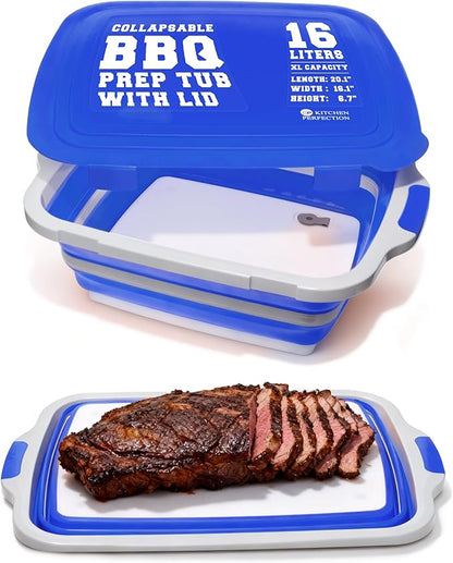 KITCHEN PERFECTION Collapsible XL Smoker & BBQ Prep Tub by Kitchenperfection