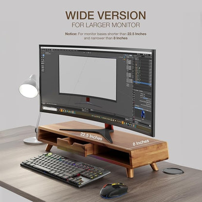 TINAMO Acacia Wood Monitor Stand - Image 3