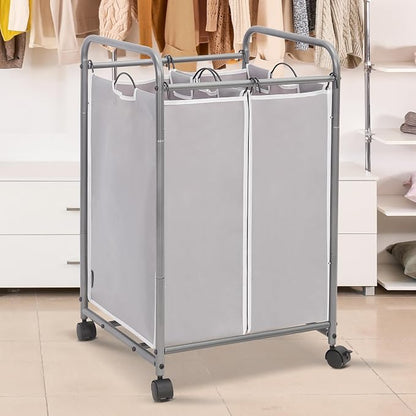 STORAGE MANIAC Laundry Sorter 2 Section, 90 L Gal Laundry Hamper - Image 2