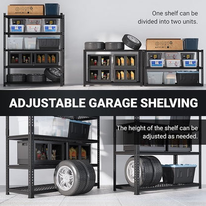 FLEXIMOUNTS Garage Shelving, Heavy Duty Shelving 2000 lbs, 5-Tier Garage - Image 6