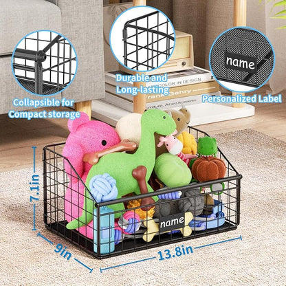 Kaiferty Indestructible Dog Toy basket, Small Toy Box - Image 8
