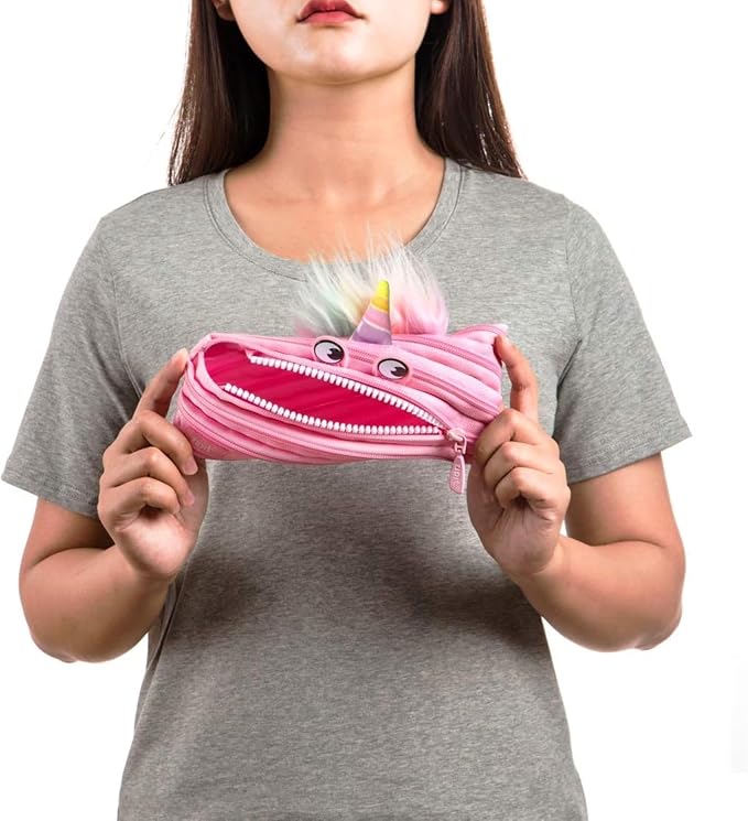 ZIPIT Unicorn Pencil Case for Girls, Cute Zipper Pouch for Kids Teens, - Image 6