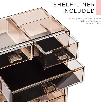 Sorbus Acrylic Makeup Organizer Set, 6-Drawer Vanity & Countertop Cosmetic - Image 6