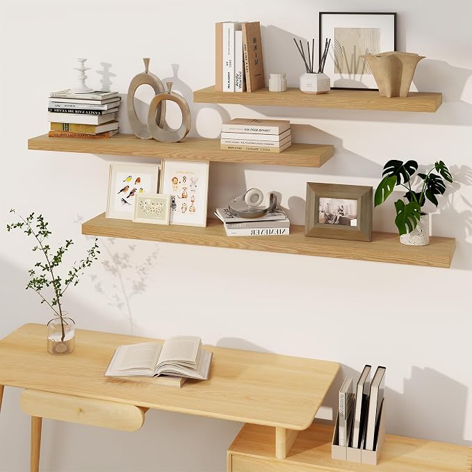 Fun Memories Floating Shelves, 8 Inch Deep Floating Shelves, Rustic Wood - Image 6
