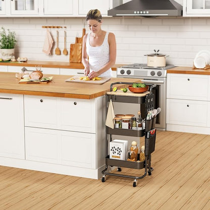 DTK 3 Tier Metal Utility Rolling Cart - Image 8