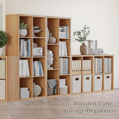 Cube Storage Organizer Bookcase, Decorative 11 inch Open Back Cubical Shelf - Image 5
