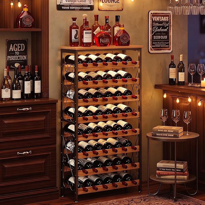 Sonyabecca 48 Bottle Wine Rack Freestanding Floor by Sonyabecca