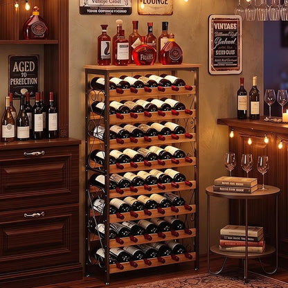 Sonyabecca 48 Bottle Wine Rack Freestanding Floor by Sonyabecca