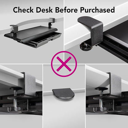 EHO Keyboard Tray with Drawer - Image 6
