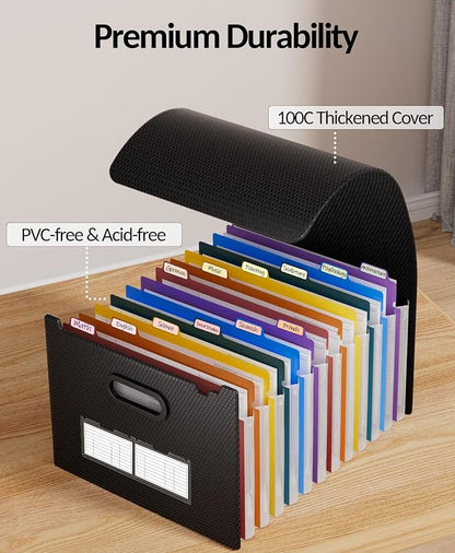 Sooez Accordion File Organizer, 13-Pocket Expanding File Folder Letter Size | - Image 5