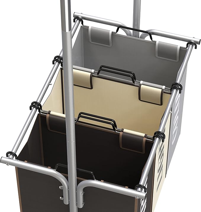 Simple Houseware 3-Bag Laundry Sorter - Image 4