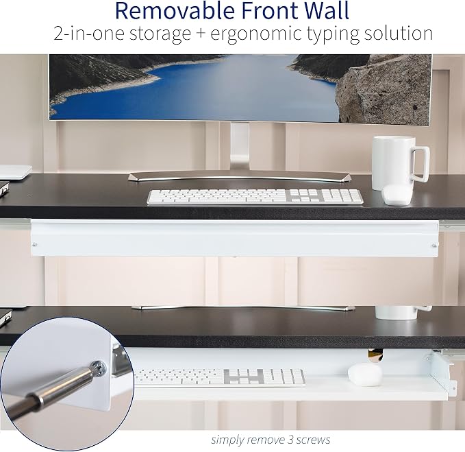 VIVO Large 33 inch Under Desk Slide Out Storage Drawer Organizer, DESK-DR33-W - Image 8