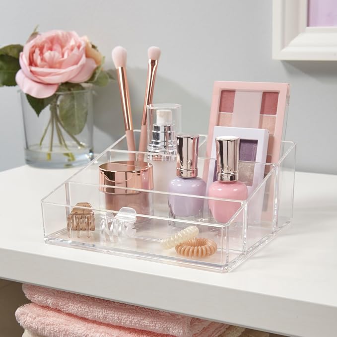 STORi Clear Plastic Small Countertop Vanity Makeup Organizer, Compact - Image 3