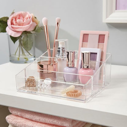 STORi Clear Plastic Small Countertop Vanity Makeup Organizer, Compact - Image 3