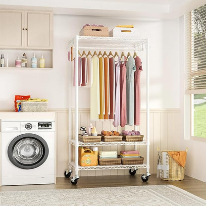 FUTASSI P6 Rolling Clothes Rack Heavy Duty, Clothing Racks - Image 3