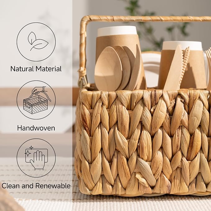 StorageWorks Wicker Silverware Organizer - Image 4