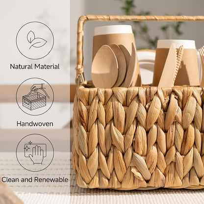 StorageWorks Wicker Silverware Organizer - Image 4