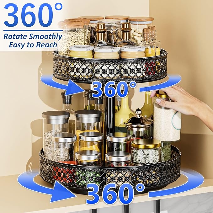 Lazy Susan Organizer 2 Tier - Image 2