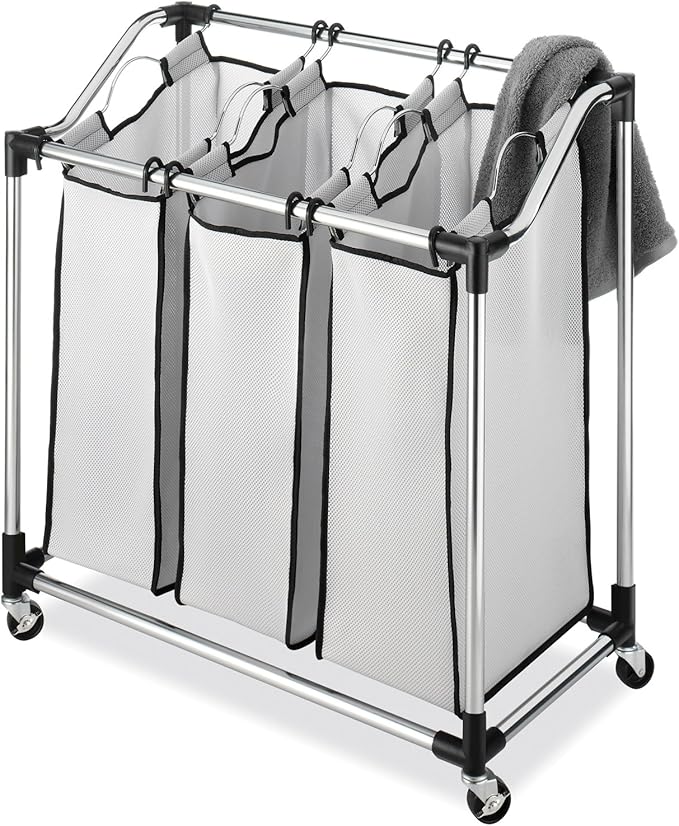 Whitmor Chrome Laundry Sorter by Whitmor