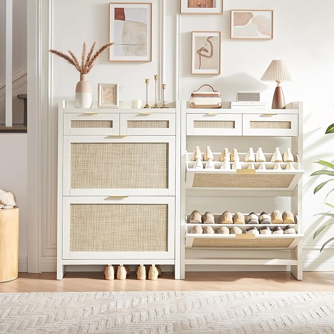 HOKYHOKY Rattan Shoe Storage Cabinet - Image 6