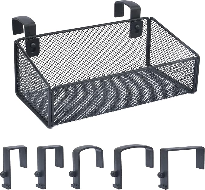 Bedside Caddy Hanging Storage Basket Beside Shelf Metal Organizer by MATIMASU
