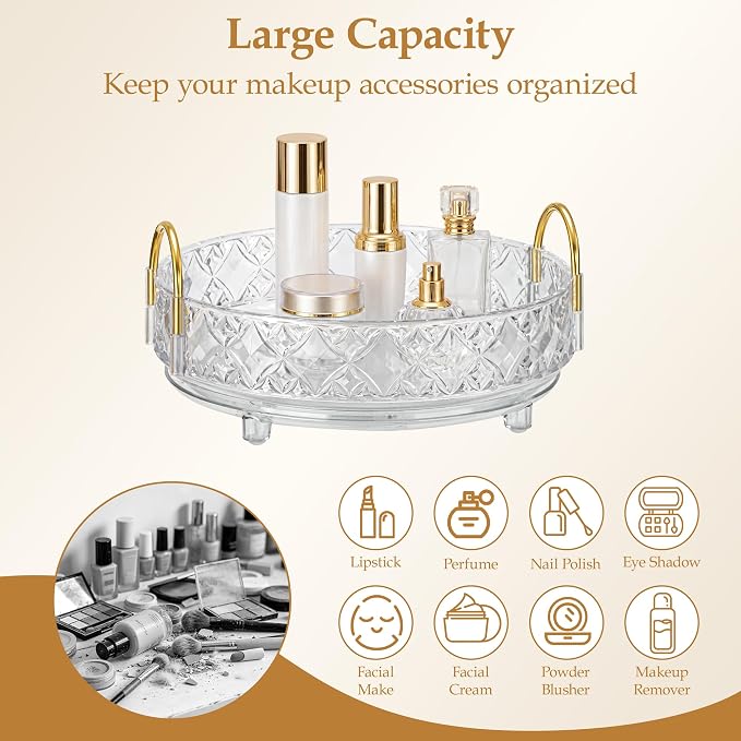 360 Rotating Makeup Organizer for Vanity, Adjustable Perfume Organizer for - Image 7