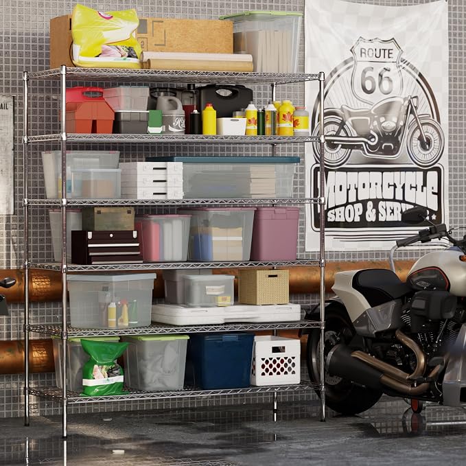 24" Deep x 60" Wide x 74" Height Wire Shelving Kit | 6-Tier | NSF Commercial - Image 6