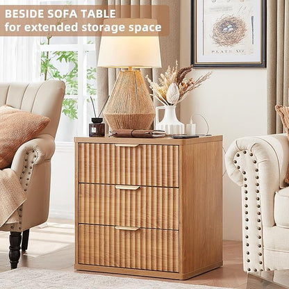 LEYAOYAO Fluted Nightstand - Image 8