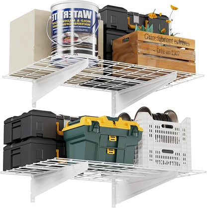 2-Pack 2x3ft Garage Wall Shelving, Heavy Duty Storage Shelves, 800lbs Load by STORKING