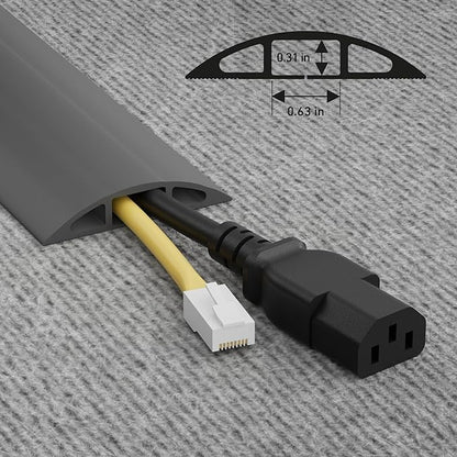 D-Line 6ft Floor Cord Cover, Cable Channel, Protect Cords, Prevent Trips - Image 3