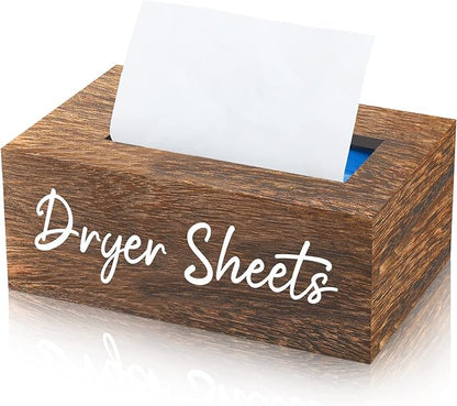 Blulu Dryer Sheet Holder for Laundry Room Wooden Dryer Sheet Container Sheets by Blulu