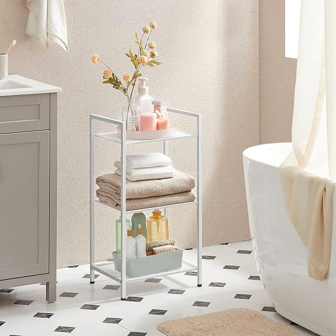 SONGMICS 3-Tier Storage Rack, Bathroom Shelf, Extendable Plant Stand - Image 8