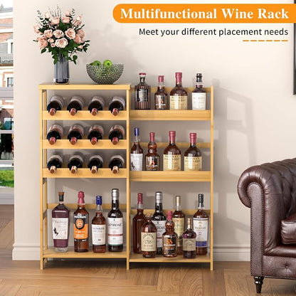 VASMIA Versatile Liquor Stand for Home Bar, Wine Rack Freestanding Floor - Image 2