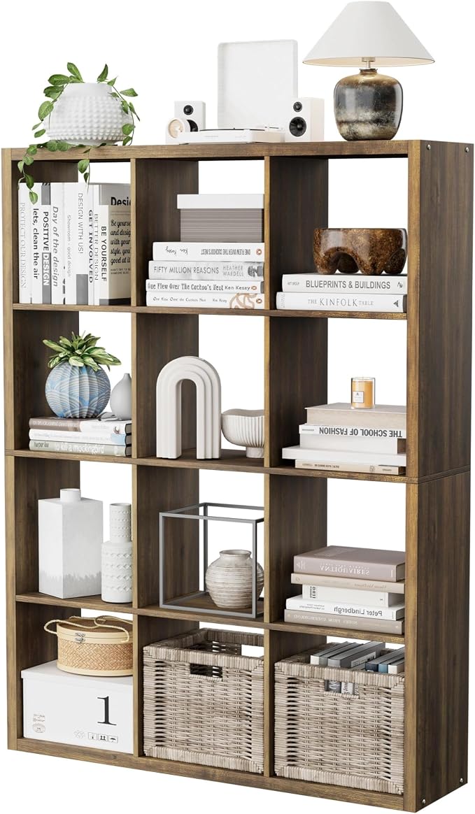 12-Cube Storage Organizer, Wooden Cube Shelf Bookcase - Image 9