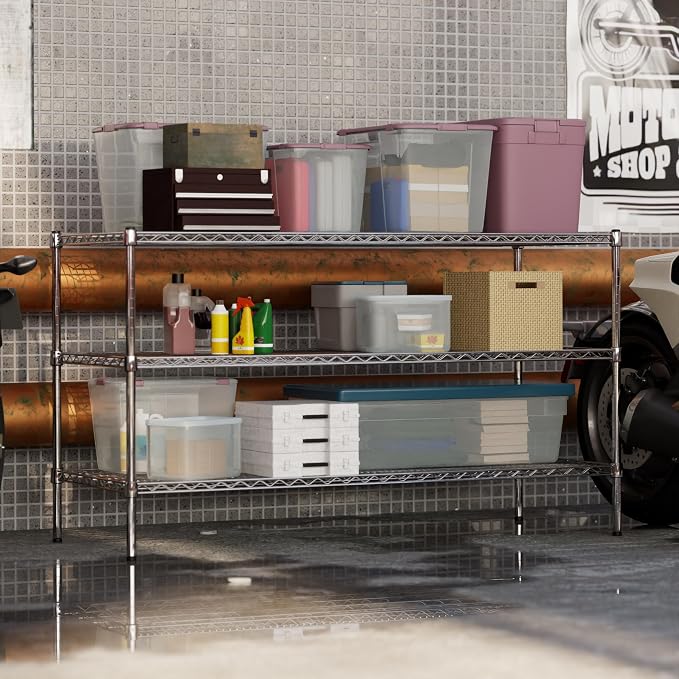 24" Deep x 60" Wide x 34" Height Wire Shelving Kit | 3-Tier | NSF Commercial - Image 5