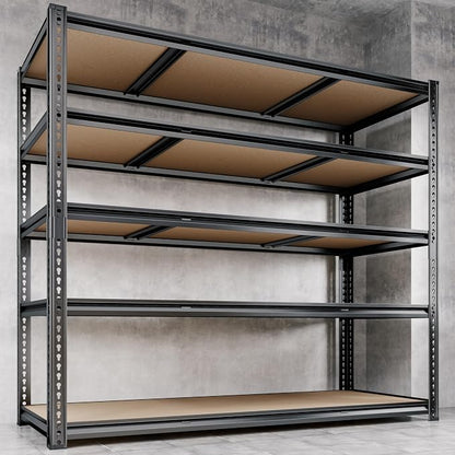 48"W Garage Shelving, 3050LBS Storage Shelves heavy duty, 5 Tier Metal Shelving - Image 9