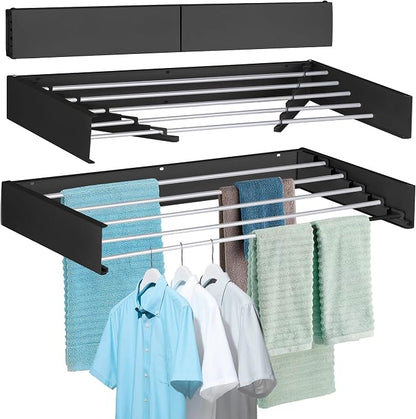 FOCHIER F Laundry Drying Rack Wall Mounted Clothes Drying Rack Collapsible by FOCHIERF